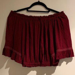 Emma & Sam Off-Shoulder Crop Top